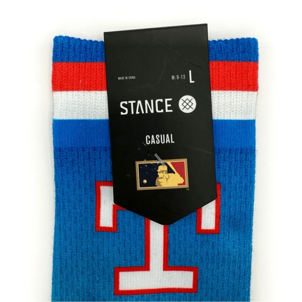 Stance Texas Rangers Cooperstown Collection Crew Socks Mens Large MLB Fan Gift